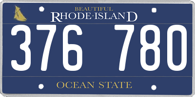 RI license plate 376780