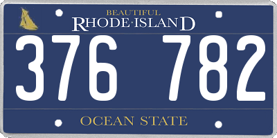 RI license plate 376782