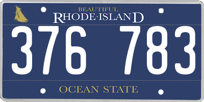 RI license plate 376783
