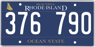 RI license plate 376790