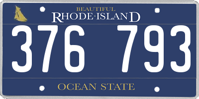 RI license plate 376793