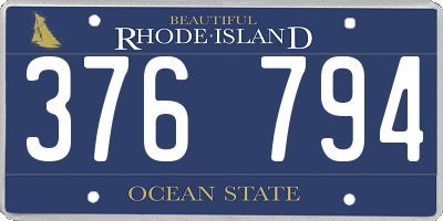 RI license plate 376794