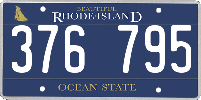 RI license plate 376795