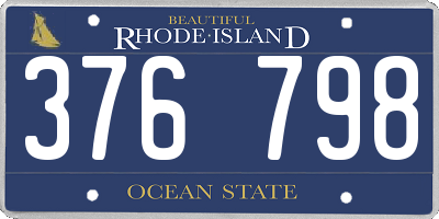 RI license plate 376798