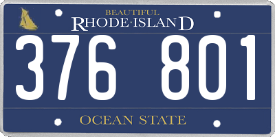 RI license plate 376801