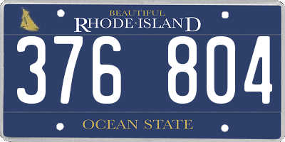 RI license plate 376804