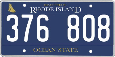 RI license plate 376808