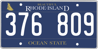 RI license plate 376809