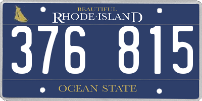 RI license plate 376815