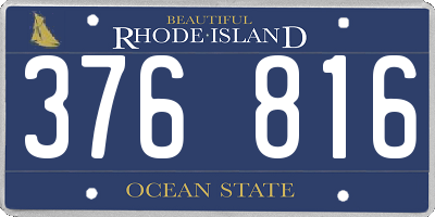 RI license plate 376816