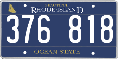 RI license plate 376818