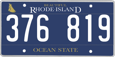 RI license plate 376819