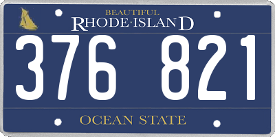 RI license plate 376821