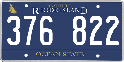 RI license plate 376822