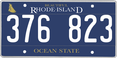 RI license plate 376823