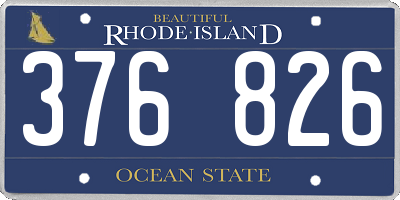 RI license plate 376826