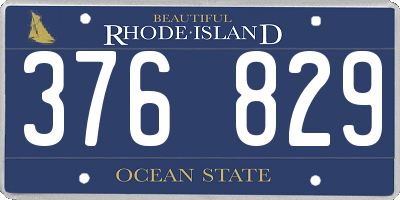 RI license plate 376829