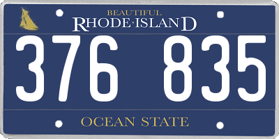 RI license plate 376835
