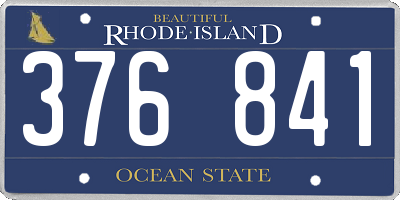 RI license plate 376841