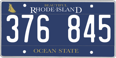 RI license plate 376845