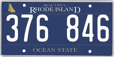 RI license plate 376846