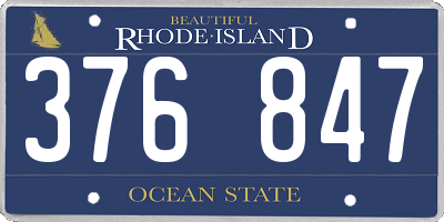 RI license plate 376847
