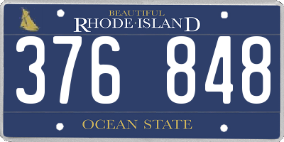 RI license plate 376848