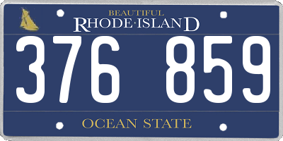 RI license plate 376859