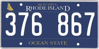 RI license plate 376867