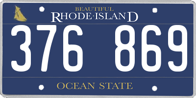 RI license plate 376869