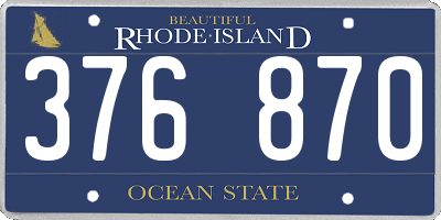 RI license plate 376870