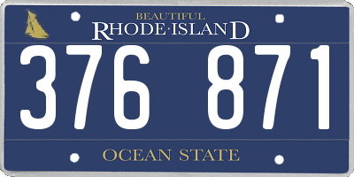 RI license plate 376871