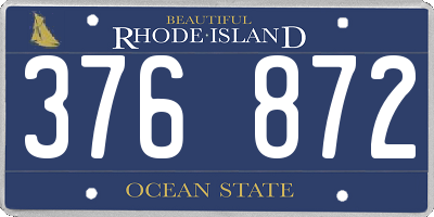 RI license plate 376872