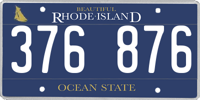 RI license plate 376876