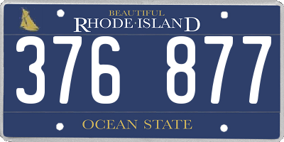 RI license plate 376877