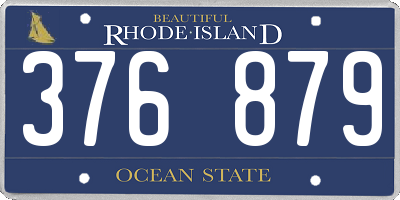 RI license plate 376879