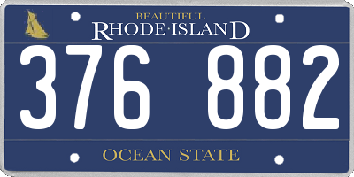 RI license plate 376882