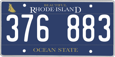 RI license plate 376883