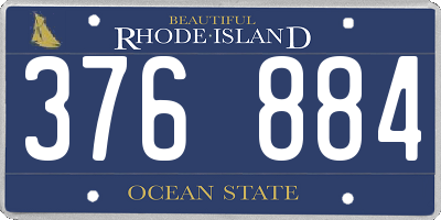 RI license plate 376884