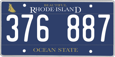 RI license plate 376887