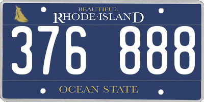 RI license plate 376888