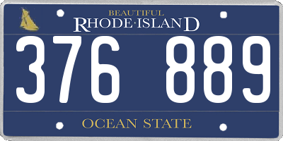 RI license plate 376889