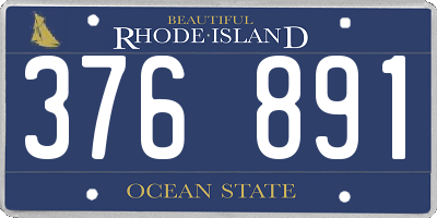 RI license plate 376891