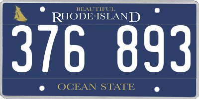RI license plate 376893