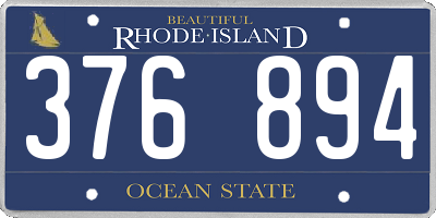 RI license plate 376894