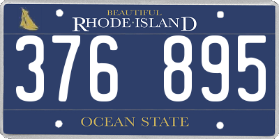 RI license plate 376895