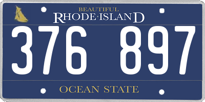 RI license plate 376897
