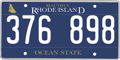 RI license plate 376898