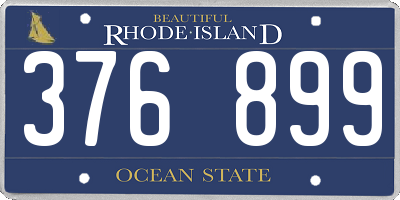 RI license plate 376899