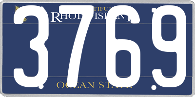 RI license plate 3769